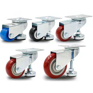 Rodas de rodízio ajustáveis para uso pesado, 2,5 "", 3 "", material preto de ferro e nylon, rodízio de esfera moderno para banheiro, cozinha e uso em mesa - Product Image 1