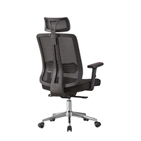 Chaise de bureau ergonomique moderne et réglable en tissu blanc avec dossier en maille, pivotante, pour cadre, avec accoudoirs 3D réglables, conforme EN1335