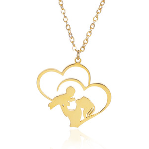 Nuovi Design Personalizzabili: Collane in Acciaio Inossidabile con Ciondoli Madre e Figlio, <span class=keywords><strong>Gioielli</strong></span> per Famiglia - Product Image 1