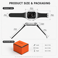 Coque robuste avec bracelet en alliage TPU intégré, anti-chute, protection intégrale, compatible avec Apple Watch 4 5 6 7 8 9 - Vente flash