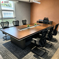 Table de conférence de direction moderne haut de gamme personnalisée JIUSHUN pour 10 à 12 personnes, idéale pour les salles de réunion de bureau