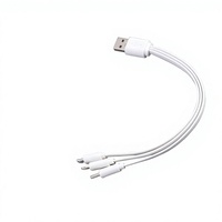 Kabel Data Pengisian Daya 3-in-1 Tipe-C 20cm PVC Konduktor Tembaga Murni untuk Pengisian Cepat Transfer Data Kabel Pendek Universal untuk