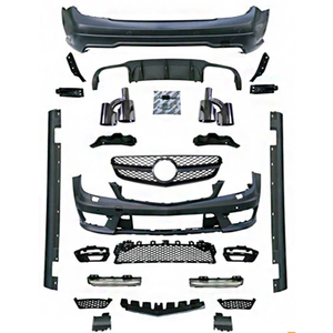 Pare-chocs avant et arrière avec calandre, phares, capot, jupes latérales pour Mercedes Benz W204 <span class=keywords><strong>année</strong></span> 2008-2014 mise à niveau vers C63 AMG kit de carrosserie - Product Image 2