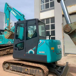 Excavatrice sur chenilles Shengang SK60 d'occasion, 6 tonnes, d'origine japonaise, avec lame de bulldozer, en stock. - Product Image 1