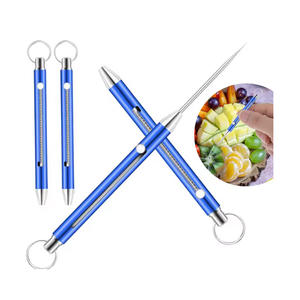 Gantungan kunci Multi fungsi dapat ditarik, gantungan kunci untuk berkemah di luar ruangan, alat pembuka paket pencungkil buah piknik - Product Image 3