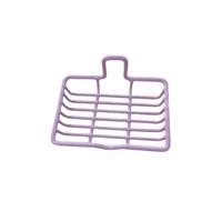 Porte-savon auto-drainant avec double fond carré pour lavabo et douche, en métal antirouille