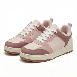Zapatillas Deportivas de Moda Retro para Mujer, Color Rosa, Zapatos Casuales con Cordones para Mujer, Zapatos Cómodos para Caminar - Product Image 1
