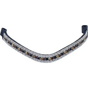 Diadema Ecuestre de Cuero Cristalino, Ligera y Elegante, Decoración para Estribos de Montar a Caballo - Product Image 1