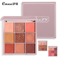 Palette de fards à paupières 9 couleurs en gros, longue tenue, maquillage cosmétique, haute pigmentation, maquillage vegan