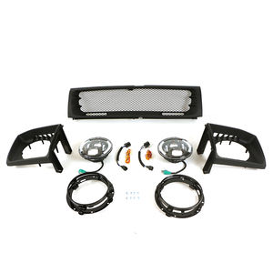 Grille avant de voiture noire en ABS modifié de pièces automobiles avec barre lumineuse à LED adaptée pour PAJERO <span class=keywords><strong>V33</strong></span> V43 V31 V32 - Product Image 2