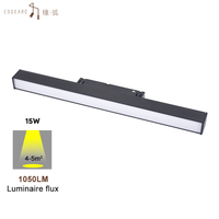 Rail lumineux magnétique LED COB moderne avec projecteurs DC48V, construction en aluminium pour plafond tendu