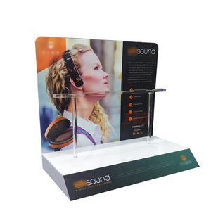 <strong>Custom</strong> Retail Store Shop <strong>Acrylic</strong> Counter Wireless <strong>bluetooth</strong> Headphones Headset <strong>Speaker</strong> Product <strong>Display</strong> Holder <strong>Stand</strong> - Product Image 1