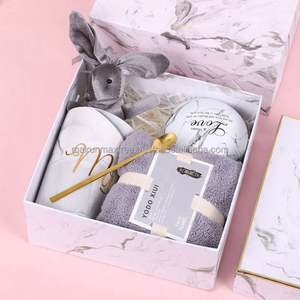 Nouvelles idées de produits 2023, ensemble cadeau d'anniversaire mignon et élégant, tasse à café en forme de lapin, serviette, couleurs personnalisables pour une utilisation promotionnelle - Product Image 5