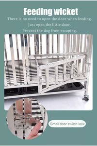 Jaula para perros grande <span class=keywords><strong>de</strong></span> acero inoxidable al por mayor <span class=keywords><strong>de</strong></span> fábrica, caja médica <span class=keywords><strong>de</strong></span> plástico <span class=keywords><strong>de</strong></span> hierro para cría <span class=keywords><strong>de</strong></span> cachorros animales conejos plegable gruesa personalizada - Product Image 2