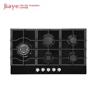 Table de cuisson encastrable à cinq brûleurs en verre trempé, gaz et électrique, pour usage domestique, classe A d'efficacité énergétique, vente chaude