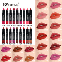 Crayon à lèvres satiné soyeux hydratant, waterproof, longue tenue, couleur intense, 18 teintes, OEM ODM, étiquette privée, logo personnalisé, vente en gros