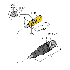 Sensor Magnético de Efecto Hall Turck Original Nuevo, BIM-EM12E-Y1X BIM-UNT-AP7X-0.3-RS4 BIM-UNT-AN6X 7m - Product Image 3