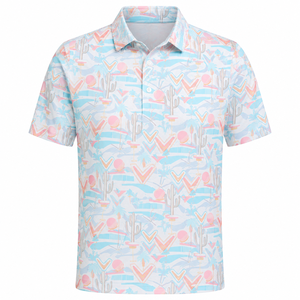 Camiseta de Polo de Golf Personalizada para Hombre, Estampado Desértico, Secado Rápido, Ligera, Transpirable, OEM, ODM, Marca Privada - Product Image 5