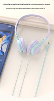 Casque audio supra-auriculaire ZZX OEM pour enfants - Connexion filaire, réduction active du bruit, cordon de 1,2 m, matériau PVC et coton brut pour tablette