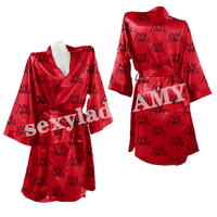 Usine En Gros Rose Dentelle Satin Soyeux Robe pour Fille Fête Mariée et Demoiselle D'honneur Robes Vêtements De Nuit Pour Femmes