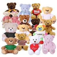 Ours en peluche personnalisable, jouet en peluche doux, différents modèles, unisexe, 11-30 cm de haut, rembourrage en coton PP, fabricant de peluches OEM