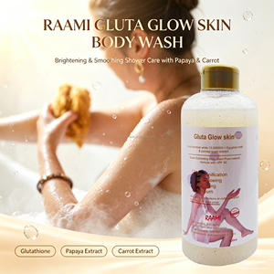 Gel Douche Éclaircissant RAAMI Gluta Glow au <span class=keywords><strong>Lait</strong></span> Égyptien et Glutathion Exfoliant SPF50 pour Femme, Marque Privée OEM - Product Image 5