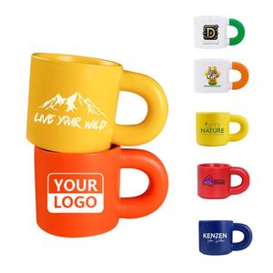 Custom American Style Pangpang Ceramic Cup with Sublimation Double Color Coated for Business <b>Gifts</b> Milk Mugs with Handgrip - Product Image 1