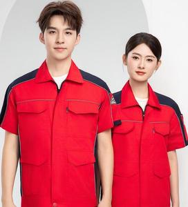 TN6912 Set di Abbigliamento da Lavoro OEM a Maniche Corte per Uomo, Completo Resistente per Operai Edili con Camicia e Pantaloni - Product Image 3