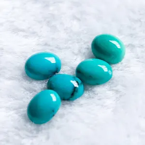 Factory wholesale price Oval Shape Blue Synthetic turquoise stone