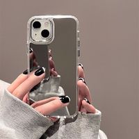 Funda de Teléfono Personalizada de Lujo con Espejo Plateado Electrochapado, Carcasa de TPU Acrílico a Prueba de Golpes para iPhone 18 17 16 15 14 13 Pro Max