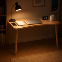 Bureau d'ordinateur compact rectangulaire pour appartement, dortoir, chambre, bureau à domicile, table d'écriture et de travail pour ordinateur portable