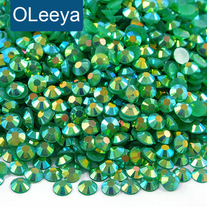 OLeeya Lot de strass en résine AB cristal 2mm-6mm, fond argenté et effet gelée, non thermocollants, pour artisanat et bricolage - Product Image 1