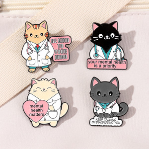 Pin <span class=keywords><strong>de</strong></span> Solapa <span class=keywords><strong>de</strong></span> Metal Esmaltado con Forma <span class=keywords><strong>de</strong></span> Estetoscopio <span class=keywords><strong>de</strong></span> Veterinario, para Ropa y Bolsos, Venta al por Mayor del Fabricante - Product Image 2