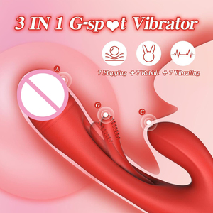 Vibratore Coniglio 3 in 1 a Vibrazione ad Alta Frequenza per <span class=keywords><strong>Masturbazione</strong></span> con Suzione del Clitoride Vagina e Punto G Giocattoli Sessuali per <span class=keywords><strong>Donne</strong></span> - Product Image 3