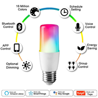 Tuya Smart RGB LED Ampoule T37 6W Dimmable Light WiFi Voice Control Smart Lamp Compatible avec Alexa et Google Home AC85V-265V