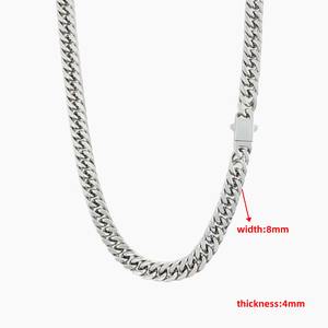 卸売 8mm幅 喜平チェーンネックレス 316Lステンレススチール製 ゴールドメッキ トレンディスタイル 男女兼用 ヨーロッパ規格 - Product Image 2