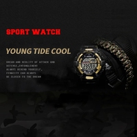 Smael 1527 Stoß feste LED-Funktion Armbanduhr einstellen Reloj Digital Resin Material Uhr Outdoor Sports Creative Men Date