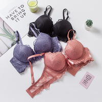 Ensemble de lingerie grande taille en dentelle, demi-bonnet, bretelles convertibles, soutien-gorge push-up à armatures et culotte sexy pour adultes, populaire en Europe et en Amérique