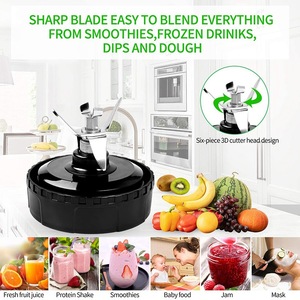 6 ailettes mélangeur <span class=keywords><strong>extracteur</strong></span> lame pièces de rechange pour Ninjas Nutri 16oz tasse BL740B L770 BL771 BL780 BL660 BL663 BL665Q - Product Image 5