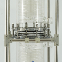 Condenseur en verre borosilicate de laboratoire pour distillation chimique, refroidissement par reflux et récupération de solvants