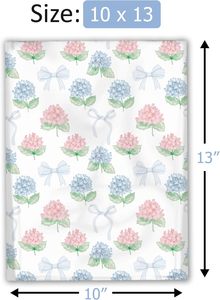 Buste per Spedizioni in Polietilene Impermeabili Autosigillanti Resistenti agli Strappi con Design Floreale Estivo Ortensie 10x13 (100) - Product Image 4