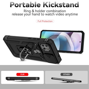 Lai nhiệm vụ nặng nề gồ ghề Trường hợp với vòng chân đế và máy ảnh bìa ống kính bảo vệ cho Motorola G 5g/Một 5g ACE - Product Image 5
