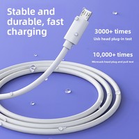 Câble Micro-USB Écologique à Charge Rapide 2A pour Android, Conducteur en Cuivre Pur, Alliage d'Aluminium, Compatible Téléphone Mobile