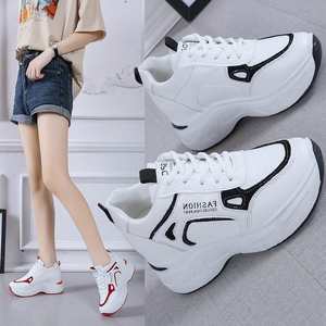 Zapatos Deportivos de Suela Gruesa con Superficie de Cuero para Estudiantes, Zapatos de Tacón Alto de Moda para Mujer, Regalos IStapromo 2026 - Product Image 4