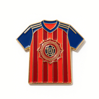 Pin Enamel Jersey Sepak Bola Kustom, Lencana Logam Paduan Seng untuk Warna Kustom Antik Modern, Suvenir untuk Penggemar Sepak Bola