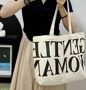 Bolso de lona de algodón de moda, muy vendido, con correa larga para el hombro y diseño ecológico simple. - Product Image 5