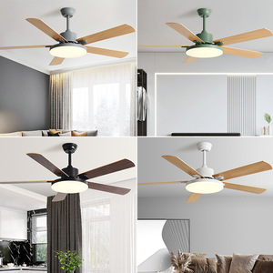Nordic Style <b>Ceiling</b> <b>Fan</b> Light With Led Light 52 Inch For Living Room And Study Silent Electric <b>Fan</b> With <b>Remote</b> <b>Control</b> - Product Image 1
