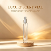 Botol Semprot Parfum Kaca Persegi Panjang Tipis Portabel 10ml Isi Ulang Mini Atomizer Wewangian Dengan Tutup Logam