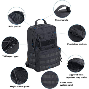 Customizable Logo Small <strong>Rucksack</strong> Backpack with PVC Lining for Camping and Hiking - Product Image 3