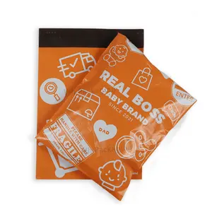 Grosir kantong polymailer dicetak plastik poli mailer logo kustom pengiriman tas surat untuk pakaian